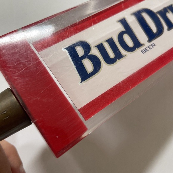 Bud Dry Acrylic Beer Tap Handle‎ Keg Topper 6" - Picture 10 of 10